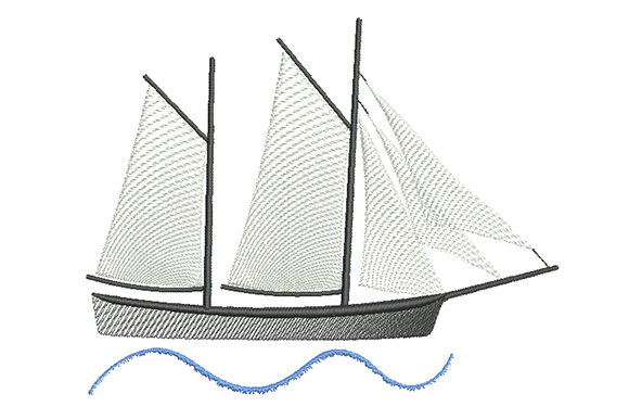 A Business Review of the Sailboat with White Sails Embroidery