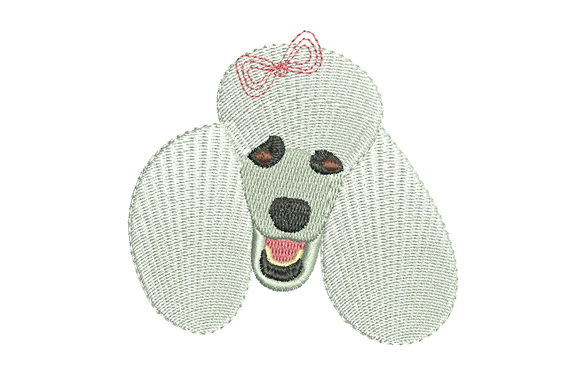 A Friendly Poodle Embroidery Design for Personalized Gifts