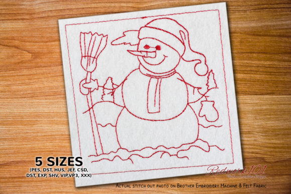 A Practical Review of the Christmas Snowman Bluework Embroidery Design