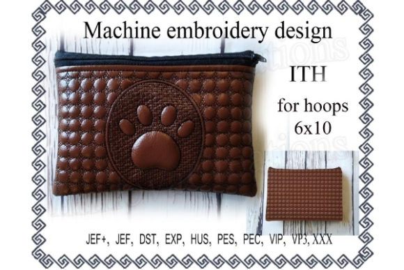 ITH Zippered Bag Dog Paw Embroidery Design Review