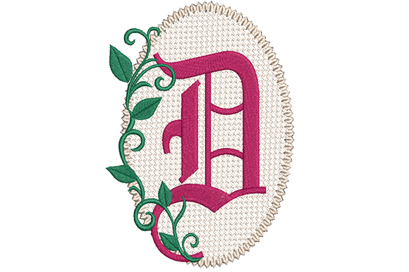 Olde English Monogram Letter D: A Classic Gift Embroidery Design