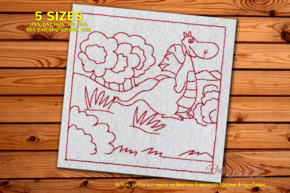 Reviewing Dragon in Jungle Redwork Embroidery for Real Projects