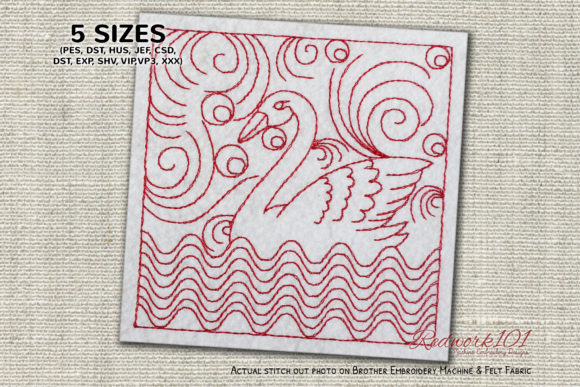 Reviewing the Duck in the Water Lineart Embroidery Design